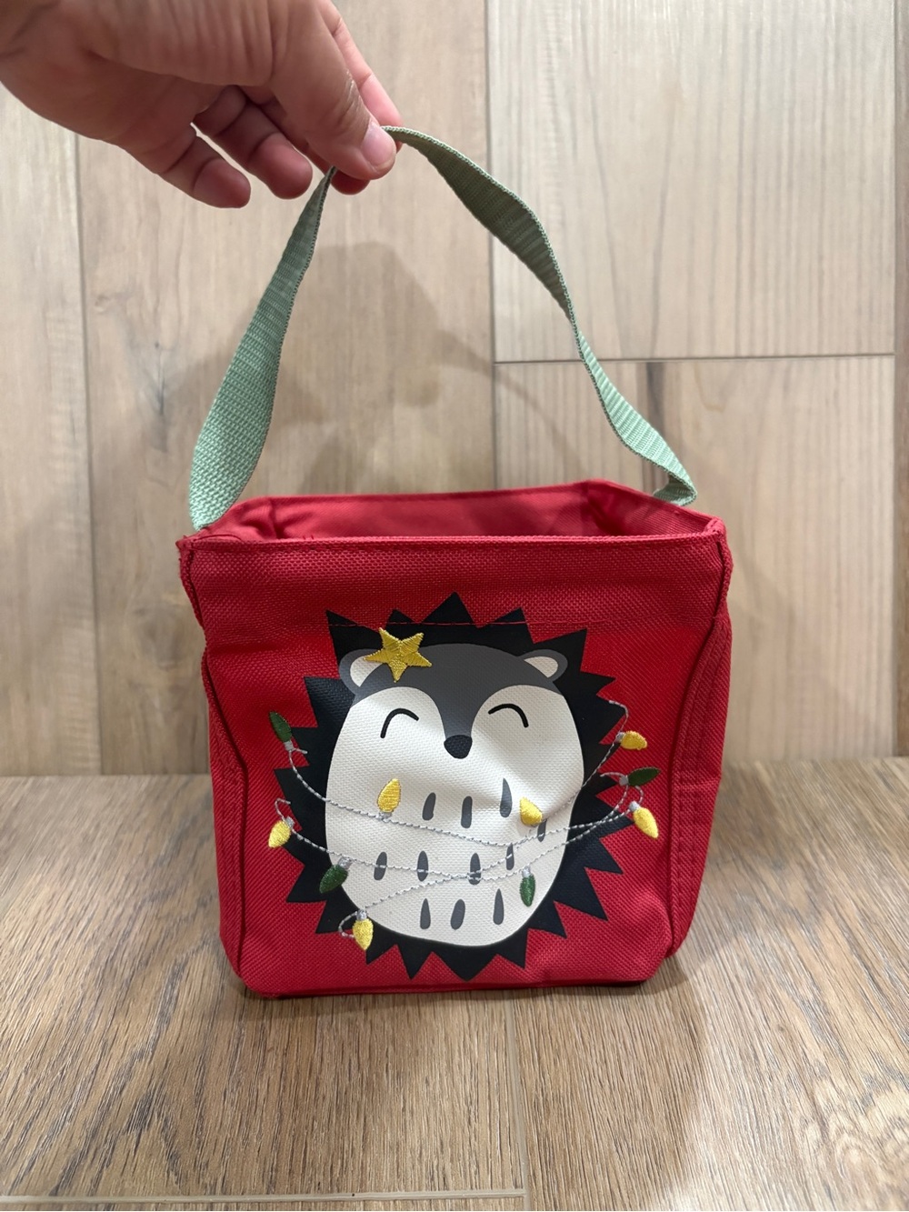 Thirty One Bag Littles Carry All Caddy Red Festive Hedgehog